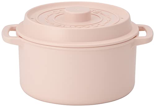 ココット風電子レンジ用鍋 くすみピンク