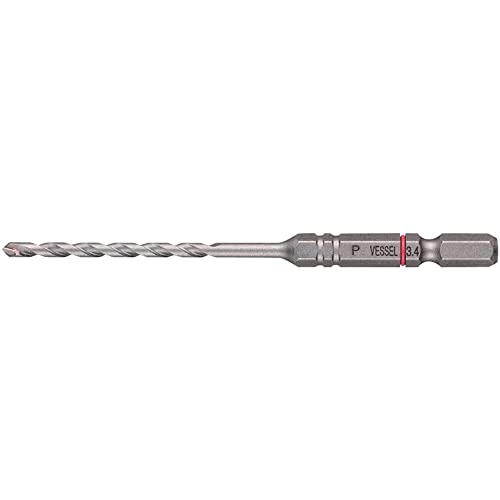 ベッセル　磁器タイル用ドリル　ＡＰＤ　ドリル径：３．４ｍｍ　有効長：４５ｍｍ