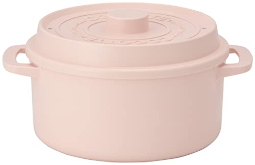 ココット風電子レンジ用鍋 くすみピンク