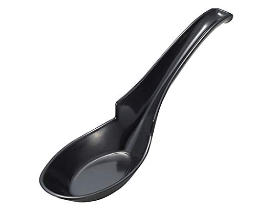 C-74【4976391003080】ラーメンレンゲスプーン　（黒）