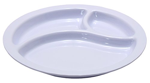 №56W丸ランチ皿（新型）３ツ切　（白）