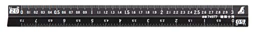 アルミ三角スケール　Ｂ－１５　１５㎝　建築士用　ブラック