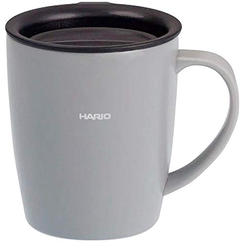 05004684HARIO フタ付き保温マグ300 グレー