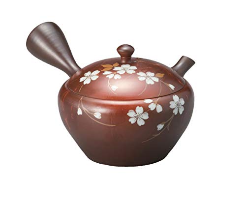 玉光茜絞り平丸桜急須