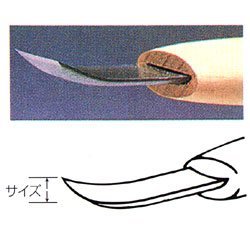 彫刻刀 カマクラ曲型（極浅丸曲） 1.5mm