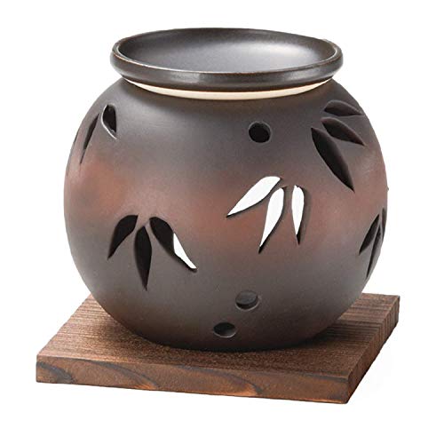 茶窯変笹透かし茶香炉