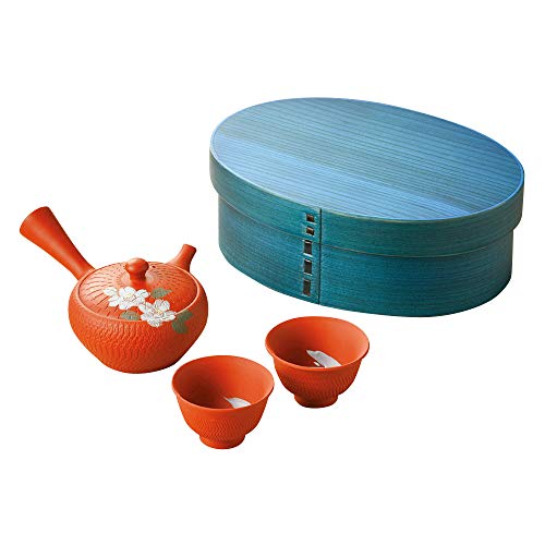 わっぱ茶器揃え　椿柄
