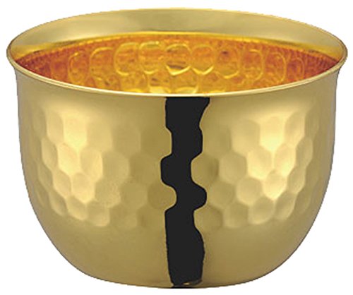 華ぐいのみ60ml（槌目）金メッキ
