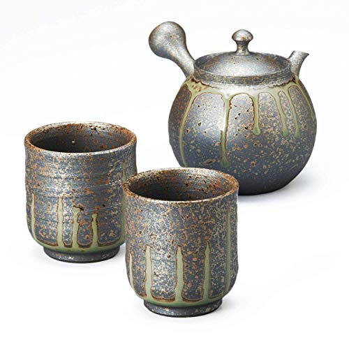 徳太灰釉流茶器揃