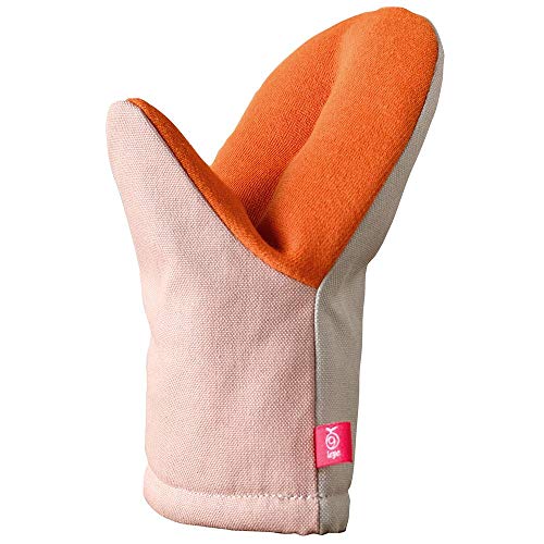 leye グッとつかめる耐熱ミトン ピンク/グレー